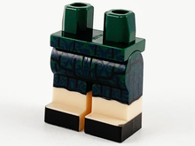 Plaatje in Gallery viewer laden, LEGO® onderdeel Benen met Motief Donkergroen 970c00pb1131