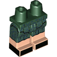 Plaatje in Gallery viewer laden, LEGO® onderdeel Benen met Motief Donkergroen 970c00pb1131