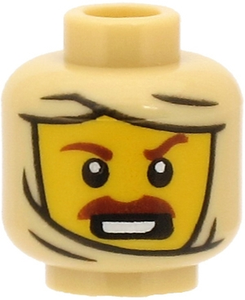 LEGO® los onderdeel Hoofd in kleur Geelbruin 3626cpb2701