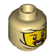 LEGO® los onderdeel Hoofd in kleur Geelbruin 3626cpb2701