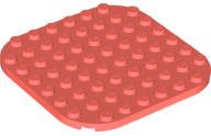 LEGO® los onderdeel Plaat Rond in kleur Koraal 65140