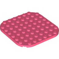 LEGO® los onderdeel Plaat Rond in kleur Koraal 65140