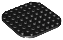 LEGO® los onderdeel Plaat Rond in kleur Zwart 65140