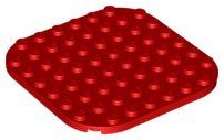 LEGO® los onderdeel Plaat Rond in kleur Rood 65140
