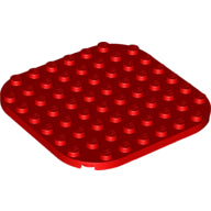 LEGO® los onderdeel Plaat Rond in kleur Rood 65140