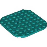 Plaatje in Gallery viewer laden, LEGO® los onderdeel Plaat Rond Donker Turkoois 65140
