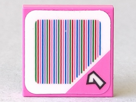 LEGO® los onderdeel Tegel met Motief Donker Roze 3068bpb1404