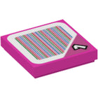 LEGO® los onderdeel Tegel met Motief Donker Roze 3068bpb1404