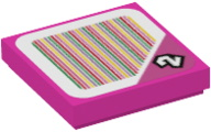LEGO® los onderdeel Tegel met Motief Donker Roze 3068pb1405