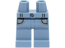 Plaatje in Gallery viewer laden, LEGO® los onderdeel Benen met Motief Zandblauw 970c00pb1427