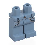 Plaatje in Gallery viewer laden, LEGO® los onderdeel Benen met Motief Zandblauw 970c00pb1427