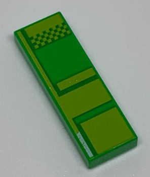 LEGO® los onderdeel Tegel met Motief Fel Groen 63864pb116