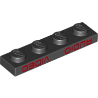 Plaatje in Gallery viewer laden, LEGO® los onderdeel Plaat met Motief Zwart 3710pb001