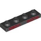 LEGO® los onderdeel Plaat met Motief Zwart 3710pb001