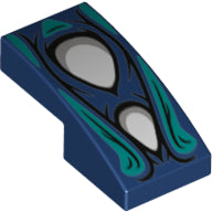 Plaatje in Gallery viewer laden, LEGO® Dakpan Gebogen met Motief Donkerblauw 11477pb125
