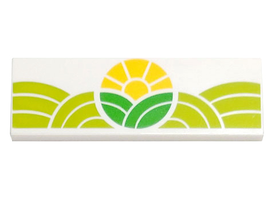 LEGO® los onderdeel Tegel met Motief in kleur Wit 69729pb034