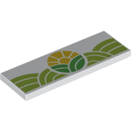 Plaatje in Gallery viewer laden, LEGO® los onderdeel Tegel met Motief in kleur Wit 69729pb034