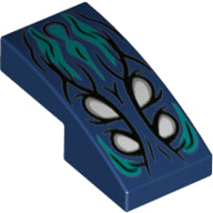 Plaatje in Gallery viewer laden, LEGO® Dakpan Gebogen met Motief Donkerblauw 11477pb124