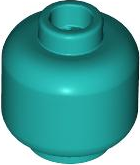 Plaatje in Gallery viewer laden, LEGO® los onderdeel Hoofd in kleur Donker Turkoois 3626