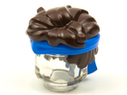 LEGO® los onderdeel Haar in kleur Donker Bruin 69558pb01