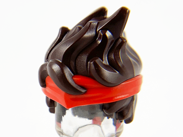 LEGO® los onderdeel Haar in kleur Donker Bruin 69560pb01