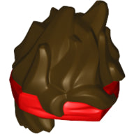 Plaatje in Gallery viewer laden, LEGO® los onderdeel Haar in kleur Donker Bruin 69560pb01