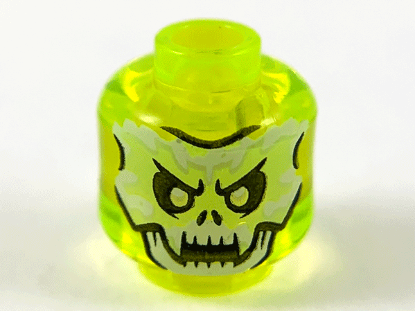 LEGO® los onderdeel Hoofd Doorzichtig Neon Groen 28621pb0022