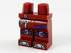 LEGO® los onderdeel Benen met Motief Donkerrood 970c00pb1161