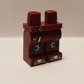 LEGO® los onderdeel Benen met Motief Donkerrood 970c00pb1161