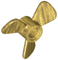 Plaatje in Gallery viewer laden, LEGO® los onderdeel Propellor in kleur Parel Goud 65768