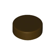 LEGO® los onderdeel Tegel Rond in kleur Donker Bruin 98138
