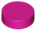 LEGO® los onderdeel Tegel Rond in kleur Magenta 98138