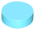 LEGO® los onderdeel Tegel Rond Medium Azuurblauw 98138