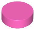 Plaatje in Gallery viewer laden, LEGO® los onderdeel Tegel Rond in kleur Donker Roze 98138