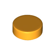 LEGO® los onderdeel Tegel Rond Helder Licht Oranje 98138