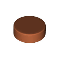 LEGO® los onderdeel Tegel Rond in kleur Donker Oranje 98138