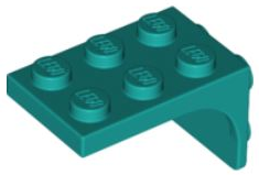 LEGO® los onderdeel Beugel in kleur Donker Turkoois 69906