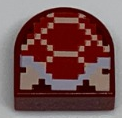 LEGO® onderdeel Tegel Rond met Motief Donkerrood 24246pb005