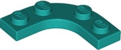 LEGO® los onderdeel Plaat Rond Donker Turkoois 68568
