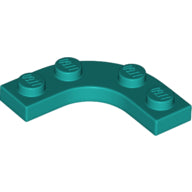 LEGO® los onderdeel Plaat Rond Donker Turkoois 68568