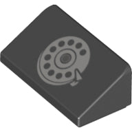 Plaatje in Gallery viewer laden, LEGO® los onderdeel Dakpan met Motief Zwart 85984pb290