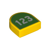 Plaatje in Gallery viewer laden, LEGO® los onderdeel Tegel Rond met Motief Geel 24246pb008