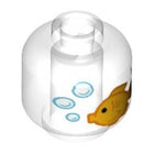 LEGO® los onderdeel Hoofd in kleur Doorzichtig 3626pb3342