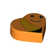 Plaatje in Gallery viewer laden, LEGO® los onderdeel Tegel Rond met Motief Oranje 39739pb04