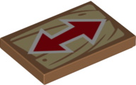 Plaatje in Gallery viewer laden, LEGO® los onderdeel Tegel met Motief Medium Noga 26603pb094