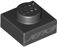 Plaatje in Gallery viewer laden, LEGO® los onderdeel Plaat met Motief Zwart 3024pb015