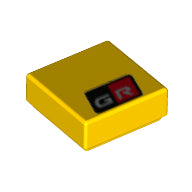LEGO® los onderdeel Tegel met Motief in kleur Geel 3070pb220
