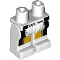 LEGO® los onderdeel Benen met Motief Wit 970c00pb1249