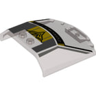 LEGO® Voorruit met Motief Doorzichtig Zwart 65633pb04