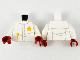 LEGO® los onderdeel Lijf met Motief Wit 973pb4138c01